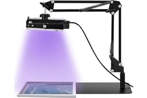 FABBAY 50 W LED-Belichtungseinheit Kit UV-Siebdruck-Licht-Siebdruck-Belichtungseinheit mit einziehbarem, verstellbarem Ständer für Siebdruck, Belichtung, Foto-Emulsion, Cyanotypen, Büro