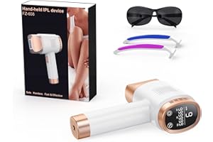 PRETTIVO IPL Laser Hair Removal Device with 9 Energy Levels, 3-in-1 IPL Hair Removal Device with 999900 Flashes, Auto Flash Mode, Laser Hair Remover for Women, Facial Body Leg