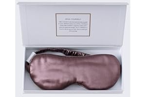 ZIMASILK Antifaz para dormir 100% seda de morera pura de 22 momme, relleno de 100% seda de morera, correa de seda, máscara de ojos súper suave y cómoda para dormir (gris morado)