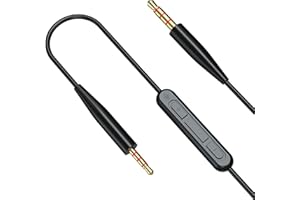 Zosvoses 2,5mm auf 3,5mm Audiokabel Klinkenkabel, Ersatz Bose Kopfhörer Audio Kabel mit Mikrofon und Lautstärkeregelung kompatibel mit Bose 700 Quietcomfort QC25 QC35 QC35II QC45 JBL & AKG Kopfhörer