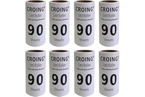 CROING 𝗥𝗶𝗰𝗮𝗿𝗶𝗰𝗮 𝗽𝗲𝗿 𝗥𝘂𝗹𝗹𝗶 𝗟𝗲𝘃𝗮𝗽𝗲𝗹𝘂𝗰𝗰𝗵𝗶 720 fogli – Ricarica per Rulli Levapelucchi per vestiti, divano, letto e tappeto, peli di animali domestici/gatti/cani, polvere