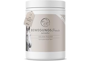 Annimally Gelenk Pulver für Pferde 850g mit Kollagen, Kamille, MSM (Schwefel), Glucosamin, Hyaluronsäure, Chondroitin - Zusatzfutter für die Stärkung der Gelenke beim Pferd - Alternative zu Liquid