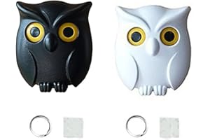 HQYBZP 2 Pcs Schlüsselhalter,Schlüsselhaken,Schlüsselhalter Eule,Eulen Schlüsselhalter,Schlüsselhalter Wand,Magnetischer Schlüsselhalter,Eule Schlüsselanhänger für Zuhause,Tonstudio,Büro,Garage