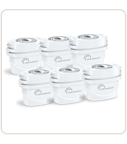 LITTLE BALANCE 8640 Ocean Filter Carafe 12 Filter Cartridges, Reduces
