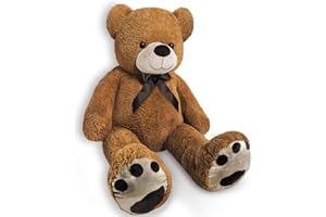 Monzana Bear,Teddy Orsacchiotto Gigante in Peluche Marrone 100cm Orsacchiotti Morbidi Grandi Pupazzo Idea Regalo