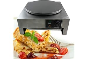 HarBin-Star Crepes Crepes - Crepes per crepes dolci o salati con 40 cm Ø 3000 W Crepesmaker, rivestimento antiaderente
