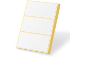 KIWITEK 102 Plain White Sticky Labels Stickers 100 x 50 mm Blank Self Adhesive Address Sticker Packing Shipping Postage Envelope Storage Box Jars Parcel Label for Thermal Inkjet Ribbon Printer