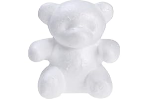 Springcmy Arrangement modèle mousse polystyrène blanc forme animal mignon décoration de fête (A blanc, 15 cm)