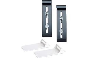 Plastia Fixpot Accroche Jardinière Invisible et Robuste - Support Balconnière pour Tous Les Rebords de Fenêtre, 2 pcs Anthracite