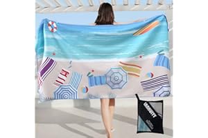 LANHUIYY telo da mare e piscina in microfibra-grande- antisabbia, ultra morbido, donna, ad Asciugatura Rapida, 160x80cm