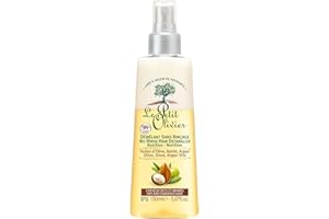 LE PETIT OLIVIER - Spray Démêlant Soin Nutrition - Sans Rinçage et Silicone- Huiles D'Olive, Karité & Argan - Démêle, Réparle & Nourrit - Cheveux Secs & Abîmés - Fabriqué en France - 150 ml
