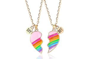 Huture BFF Ketten Herzanhänger mit Geschenkbox Freundschaftsketten Beste Freundin Haftsketten für 2 Mädchen Puzzle Herz Halskette aus Schwester BFF Schmuck für Beste Freunde Geburtstag Geschenk