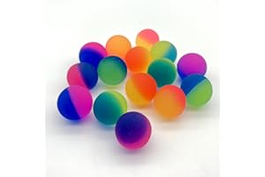 QXCFTW 15pcs Bouncy Balls - Dual Color, Large, Goodie Bag Fillers for Kids' Party Bags