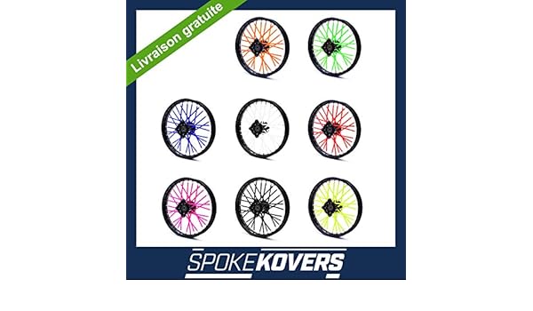 Rouge Couvre Rayon Motocross Moto Cross Mx Enduro Roue Jante Spoke Covers Skins Pit Bazis Az
