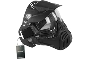 ‎WISEONUS WISEONUS Paintball Maske Ausrüstung Airsoft Masken mit Schutzbrille Taktische Schutzmaske Full Face Zubehör für Softair Halloween CS Schießen Jagd Spiel