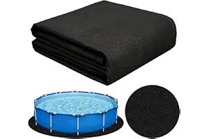 Poolunderlägg rund 370 – markpresenning och poolmattor, skyddsgolv, halkfritt och slitstarkt underlag för pool, multifunktionell för utomhus pooler (370 cm)