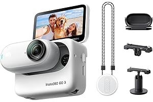 Insta360 GO 3 Action-Kit (64 GB) - Kleine & leichte Action-Kamera, vielseitig, freihändige POVs, überall anbringbar, Stabilisierung, multifunktionaler Action Pod, wasserdicht, für Reisen, Sport, Vlogs