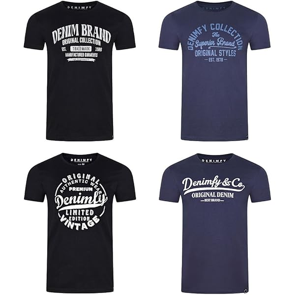 MUSTANG Heren T-shirt 4-pack frontprint ronde hals korte mouwen
