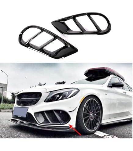 Front Bumper Splitter Spoiler Fog Light Canard For Mercedes- Glc-class - View #11