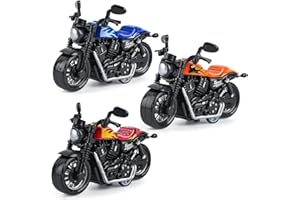 FCXVXCL Motorrad Spielzeug,Pull Bac Fahrzeug Spielzeug,Spielzeugautos Set Motorrad Modell für Freunde und Kinder Geburtstagsparty-Geschenk 3pcs