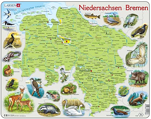 Preisvergleich Produktbild Puzzle 54 Teile - Rahmenpuzzle - Niedersachsen / Bremen