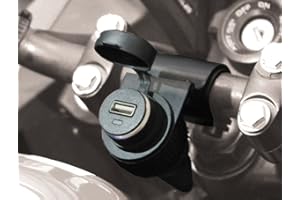 BC Battery Controller 710-P12USB - Toma de Mechero/Toma Encendedor 12V Estanca con Soporte Universal para Manillar para Moto + Toma Cargador USB