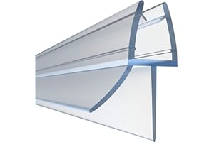 HNNHOME Przezroczysta uszczelka do drzwi parawanu wannowo-prysznicowego do szkła 4-6mm, szczelina do 18mm (prosta)