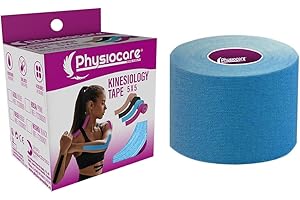 PhysioCare Kinesio Tape Azul. Cinta Elástica Sin Látex. Resistente Al Agua