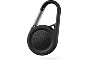 AirGear AirTag Case with Carabiner + Extra Protective Insert - Snap & Lock Protective Case Made of ABS & Silicone - Airtag Case Compatible with Apple AirTag, Clip for Keys | Luggage | Pets (Black)