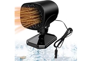 RUOVXWU Car Heater Defroster Portable 24V 200W 2 in 1 Heating/Cooling Windshield Defroster Defogger and Air Purifier Heater Demister for Car Fast Heating Vehicle Defroster 360° Rotating Auto Heater Fan