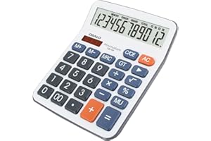 OSALO Calculator Large Buttons Large Display 12 Digit Big Desktop Office Calculator (grey)