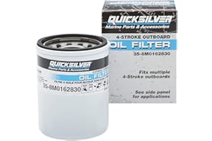 Quicksilver 8M0162830 Oil Filter for Mercury and Mariner 4-Stroke Outboards 25-115 Hp