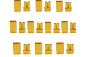 ONPRO 10 Pairs Amass XT30U (Mise à Niveau XT30) Mâles Femelles Prises Connecteurs Fiche Adaptateur de d'alimentation pour Batterie RC Lipo