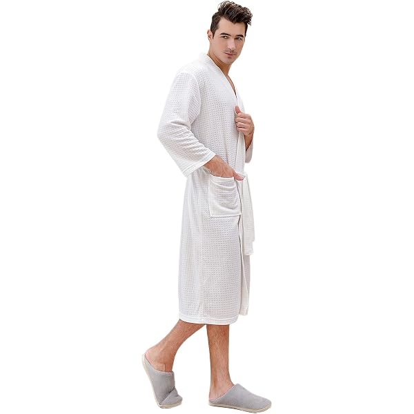 Peignoir D'Hiver Chaud En Polaire Unisexe Duohropke - Long Col Châle Homme Femme