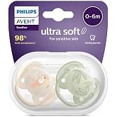 Philips Avent Ultra Hava Emziği Ortodontik ve BPA, Ekstra Havalandırma Delikleri 0-6 Ay (Erkek Tasarımı) 2'li Paket