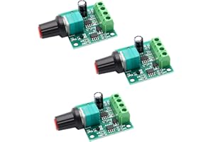 Potentiometer 12V PWM Motordrehzahlregler Binghe 3 Stücke PWM PWM DC Motor Regler 1.8V 3V 5V 6V 12V 2A Geschwindigkeitsschalter 1803BK Einstellbarer Fahrerschalter Potentiometer mit Drehzahlregler