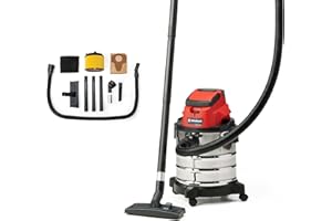 ‎EINHELL Einhell Akku-Nass-Trockensauger TC-VC 18/20 Li S-Solo Power X-Change (18 V, 20 L Edelstahlbehälter, Rollen, Zubehörhalterung, inkl. div. Filter und Düsen, ohne Akku)