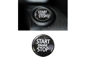SHSBSCAR Fibra di carbonio Motore Start Stop Pulsante Cover Trim Fibra di carbonio Compatibile con Mini Cooper R55 R56 R57 R58 R59 R60 R61 2007-2016 (Nero)