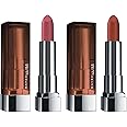 Maybelline New York Matte Lipstick - Intense Colour 673 Midtown Pink & Color Sensational Creamy 660 Touch of Spice, 3.9g