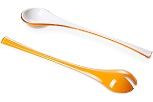 Omada Design Couverts à salade, vaisselle modernes, avec effet dégradé sur l'extérieur, Ligne Trendy, Jaune