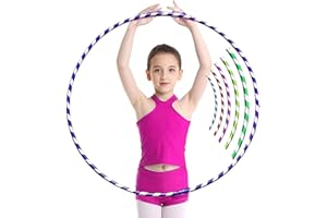 Soo Comfy Hula Hoop - Lightweight PVC Tube Hoola Hoops Ring for Adults & Kids Weight Loss - Ideal for Men & Women - Dancing, Workout, Gymnastics, Exercise Equipment & Fitness – Stripy Multi Colored