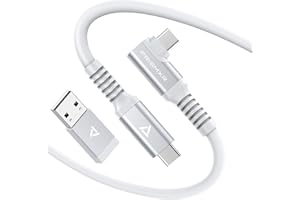 PRISMXR Link Cable 2-in-1 5Gbps 16FT USB 3.2 Type C to C Compatible with Quest 2/Quest Pro/Pico 4 Accessories and PC/Steam VR, High Speed PC Data Transfer (Black)