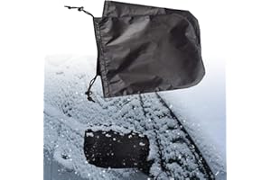 RAKIUTY Mirror Frost Protection Cover, Side Mirror Snow Cover, Car Mirror Protective Snow Cover, Car Wing Mirror Frost Cover, Side Mirror Cover, for Car Rear View Mirror, Black