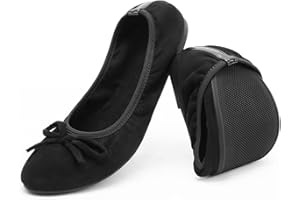 Greatonu Ballerina Donna Ballerine Pieghevoli Scarpe Basse Donna con Suola Flessibile- Perfetto per Matrimoni e Feste