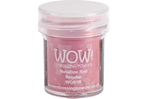 WOW EMBOSSING POWDER Wow Poudre à Embosser Poudre à Embosser, 15 ML, Rouge Metalline