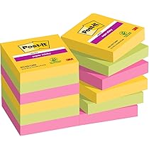 Post-it Super Sticky - 12 Blocchetti, 90 Fogli 47.6x47.6mm, Colorati, Per Appunti E Promemoria - Foto 5