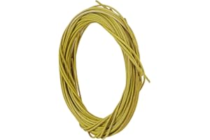 AHANDMAKER 10M/32ft Basket Weaving Round Strand 2mm Natural Rattan Wicker Strips for Basket Furniture Making Chair Weaving Repairing DIY Craft, Yellow Green