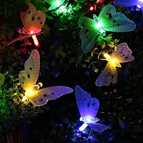 LED Garden Soar Light GKONGU 4M 12 LED 2 Lighting Modes String Butterfly lights Waterproof Outer Door Light Party Xmas Trees Decoration Lights