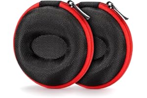 Ldirect 2 Stücke Reise Uhrenbox Tragbare Uhrenetui Single Armbanduhren Uhrenbox mit Reißverschluss für Armbanduhren und Smart Watch bis 50 Millimeter (Rot)