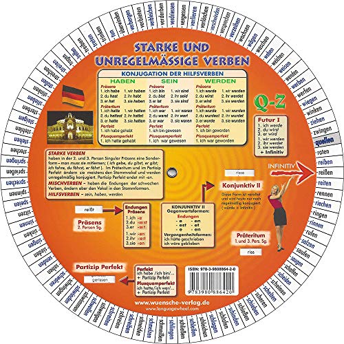 Language Wheels. Deutsche starke und unregelmäßige Verben 184 der
